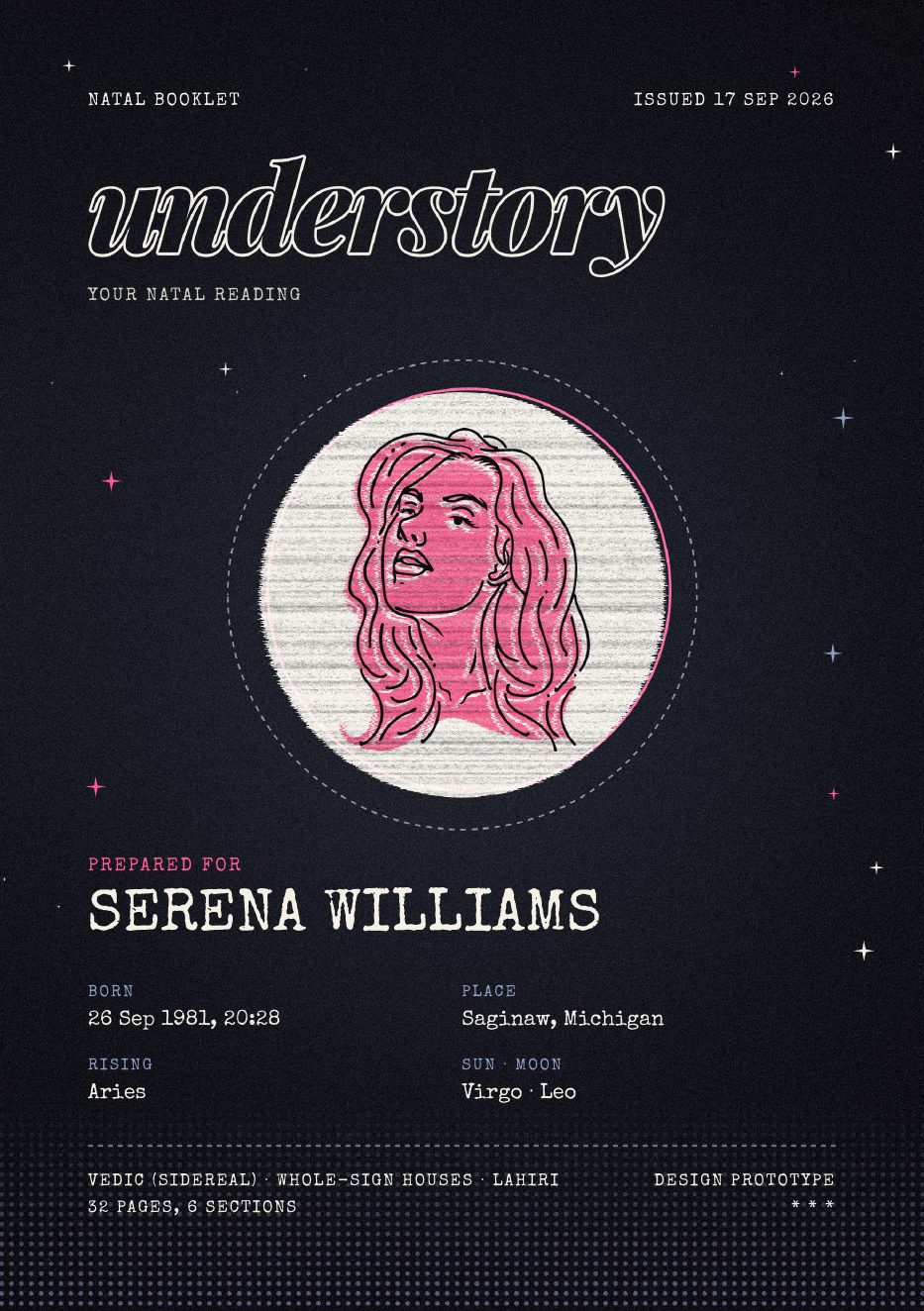 The printed A5 booklet cover